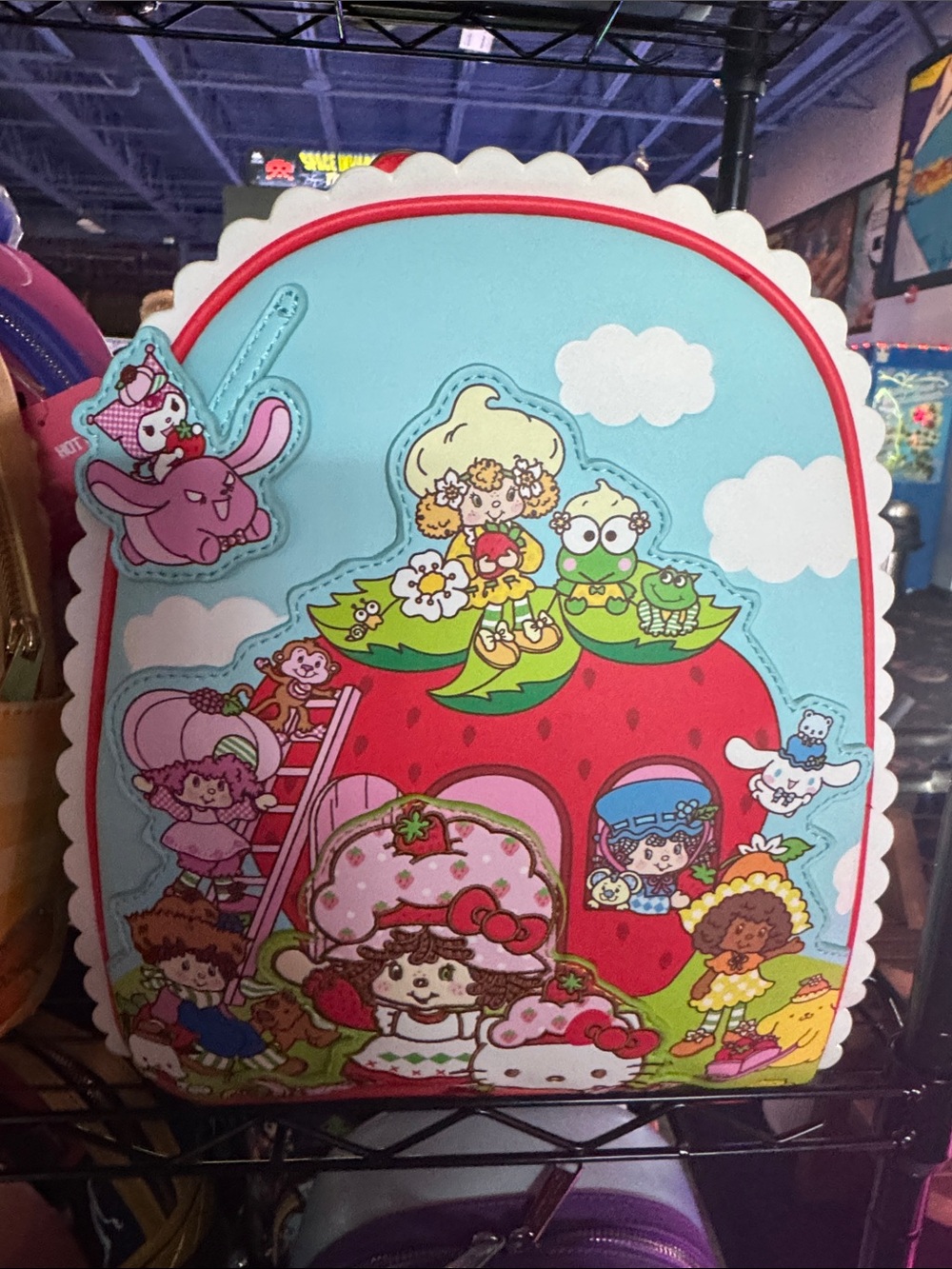 Loungefly Strawberry Shortcake Pastel Blue & Red Character Backpack